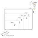 Ver mais imagens de Quadro Branco 90x60 Cm Lousa com Moldura Mdf Alumínio Soft com 4 Canetas e Apagador