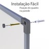 Quadro Branco 90x60 Cm Lousa com Moldura Mdf Alumínio Soft com 4 Canetas e Apagador - 6