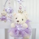Ver imagem 3 de Mobile para Berço Musical Giratório Princesas Lilás