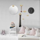 Ver imagem 3 de Espelho Decorativo Redondo com Aplique Oval Pinus