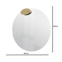 Ver imagem 4 de Espelho Decorativo Redondo com Aplique Oval Pinus
