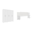 Ver imagem 2 de Quarto Casal com Roupeiro 6 Portas Olimpo e Painel Cabeceira