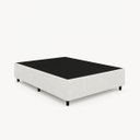 Ver imagem 1 de Box Base Blindado Suede- Casal Padrão 138x188x38 - Novo:branco