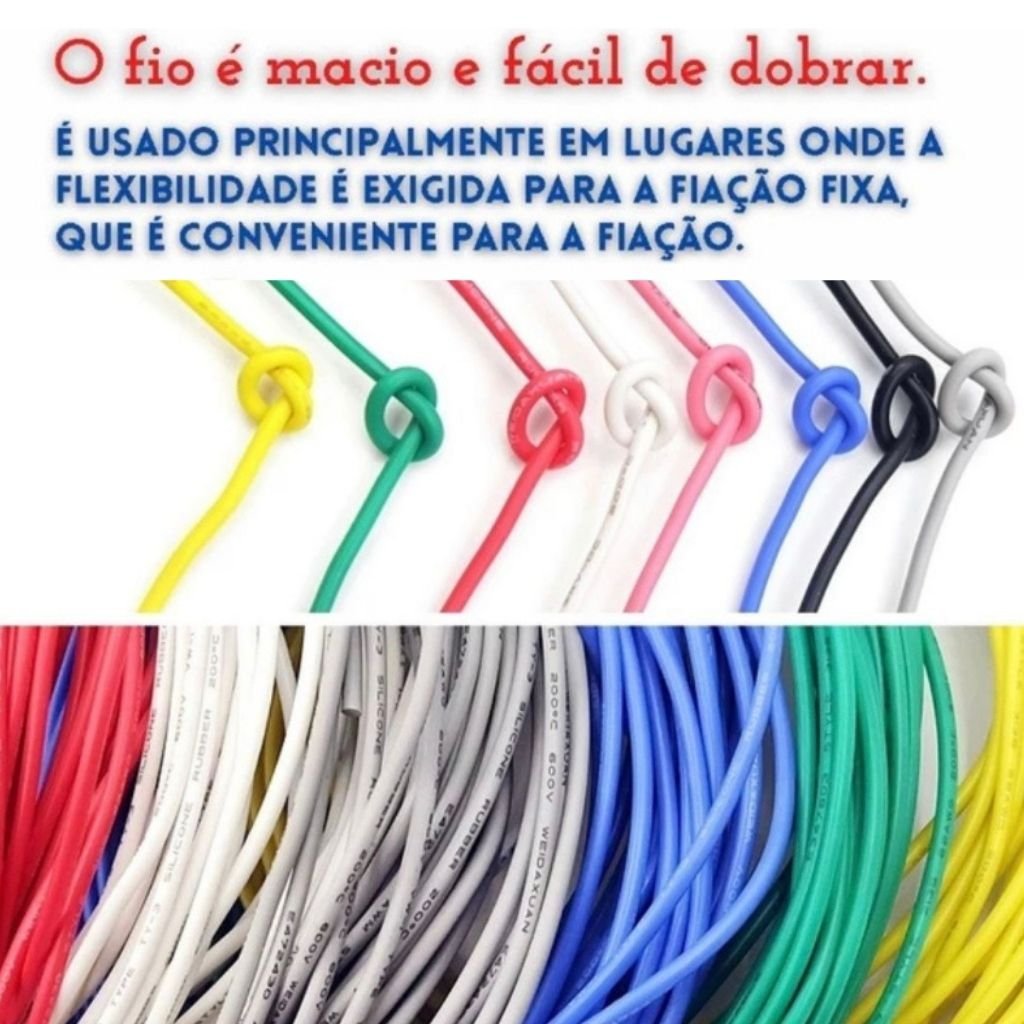 Fio cabo flexivel eletrico 2,5mm 25 metros :azul - 4