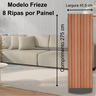 Painel Ripado Frieze Louro Freijo 2750 X 455 X 9mm - Caixa com 4 Painéis = 5m2 - 2