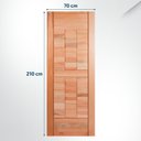 Ver imagem 3 de Folha de Porta Maciça 210x70cm Eucalipto Pm96 Cruzeiro Portas Natural