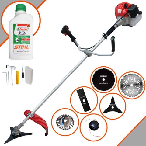Roçadeira Cg520p-tb Anmax À Gasolina 52cc 2,2hp 10.000rpm Completa 6 em 1 + Óleo Stihl 2t