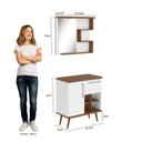 Ver imagem 3 de Gabinete com Pés Para Banheiro 70cm com Cuba e Espelheira Veneza