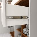 Ver imagem 6 de Gabinete com Pés para Banheiro 70cm com Cuba e Espelheira Veneza Branco/Nogal