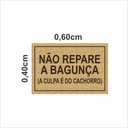 Ver imagem 2 de Tapete Vinil Não Repare na Bagunça 60x40 Bege Antiderrapante