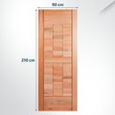 Ver imagem 3 de Folha de Porta Maciça em Eucalipto acabamento Natural 210x90cm PM96 Cruzeiro Portas Natural