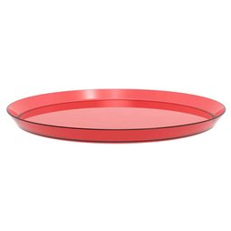 8 Porto Bolos com Cúpula 30cm Torta Doces Crippa Confeitaria Hotel Vermelho Transparente - 3