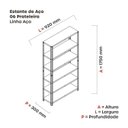 Ver imagem 4 de Estante para Livros com Estrutura Metalica 6 Prateleiras