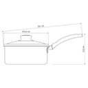 Ver imagem 5 de Kit com 2 Panelas Antiaderente Tampa de Vidro 16 Cm e 18 Cm Tramontina Turim Grafite