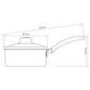 Ver imagem 4 de Kit com 2 Panelas Antiaderente Tampa de Vidro 16 Cm e 18 Cm Tramontina Turim Grafite