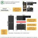 Ver imagem 3 de Armário de Cozinha Compacta Modulada Versatile Multimóveis Mp2302 C/ Balcão e Paneleiro