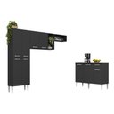 Ver imagem 2 de Armário de Cozinha Compacta Modulada Versatile Multimóveis Mp2302 C/ Balcão e Paneleiro
