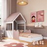 Cama Infantil Montessoriana em Forma de Casinha sem Colchão Ccm040 Completa Móveis - 1