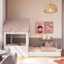 Ver imagem 2 de Cama Infantil Montessoriana em Forma de Casinha sem Colchão Ccm040 Completa Móveis