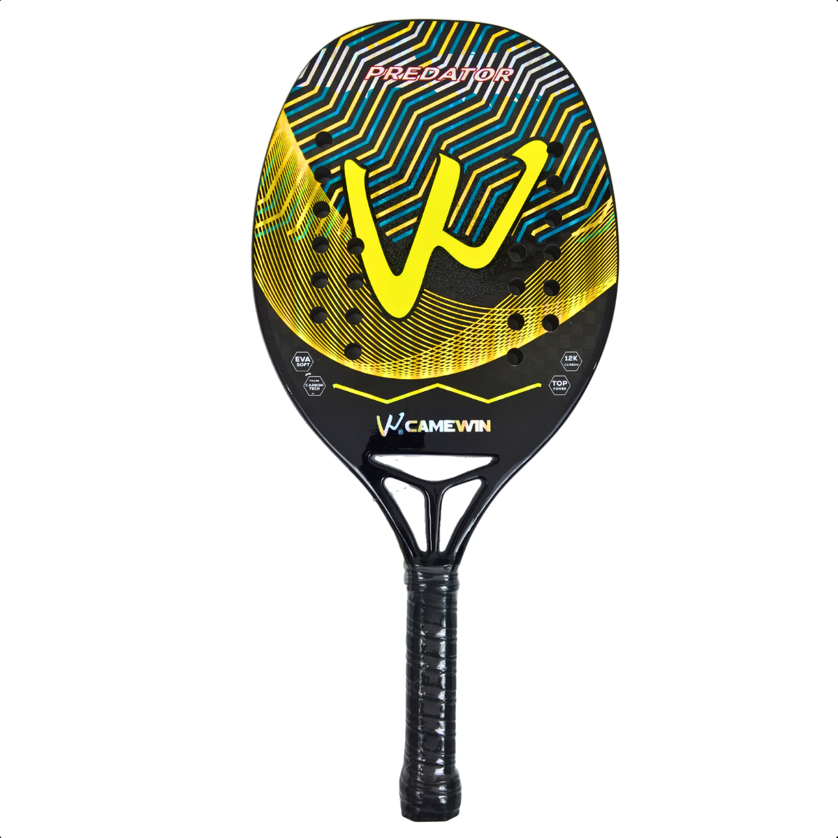 Raquete Beach Tennis Camewin Predator 12k Carbon + Brindes - 2