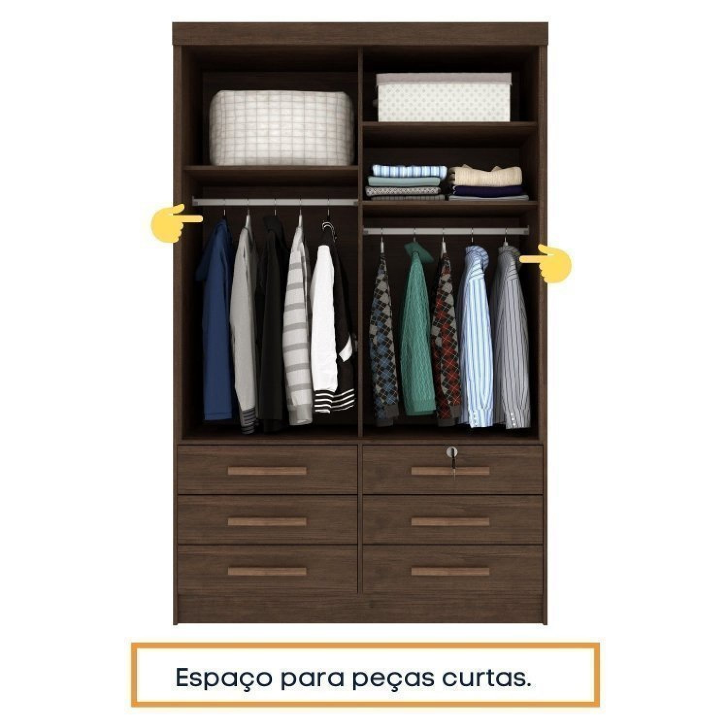 Quarto Solteiro Completo Roupeiro 2 Portas, Cama, Mesa de Cabeceira e Livreiro Chicago - 7