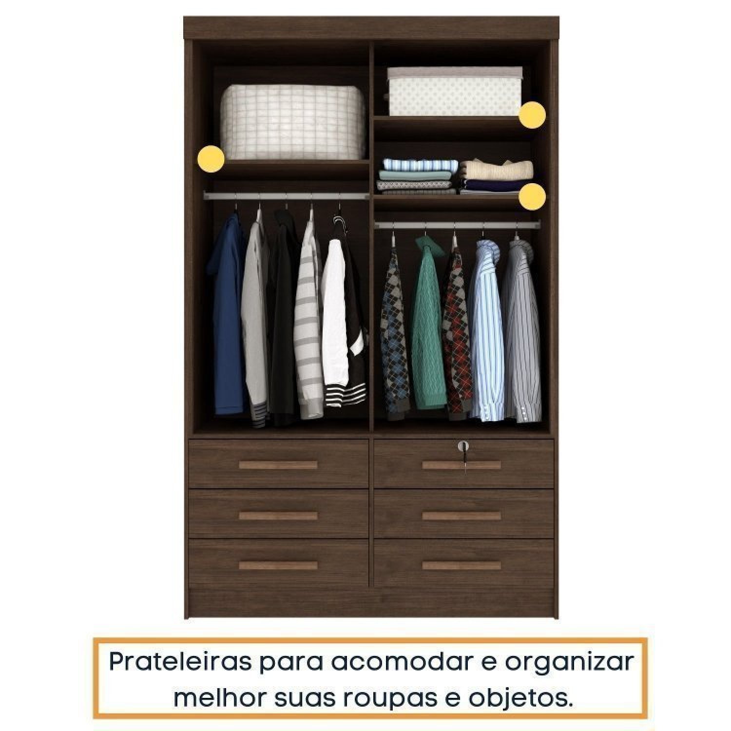 Quarto Solteiro Completo Roupeiro 2 Portas, Cama, Mesa de Cabeceira e Livreiro Chicago - 6