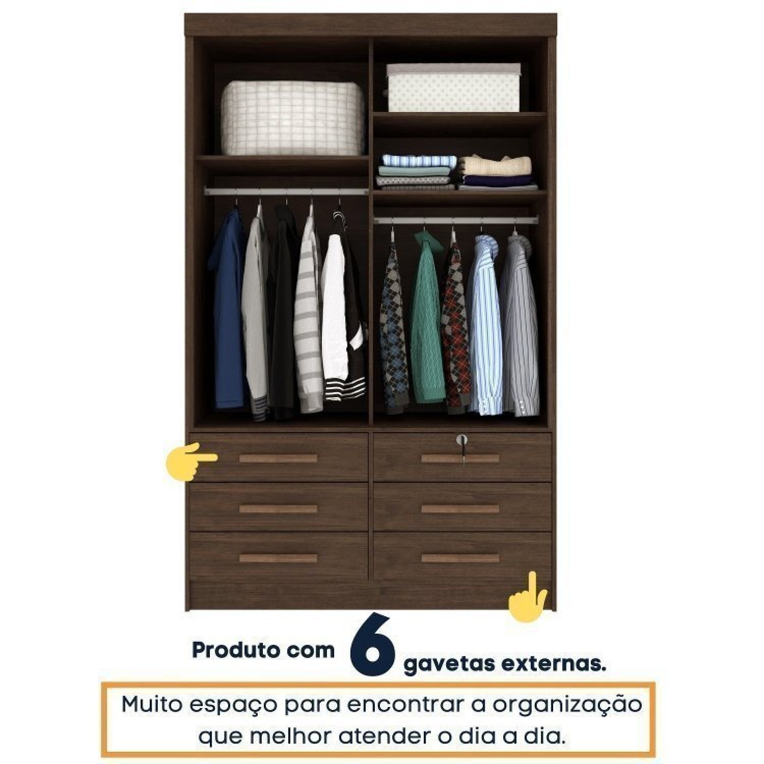 Quarto Solteiro Completo Roupeiro 2 Portas, Cama, Mesa de Cabeceira e Livreiro Chicago - 8