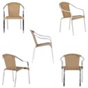 Ver imagem 6 de Cadeira de area em aluminio e fibra sintetica Toquio 3 unidades e 1 base de mesa, jardim
