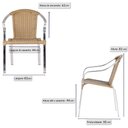 Ver imagem 2 de Cadeira de area em aluminio e fibra sintetica Toquio 3 unidades e 1 base de mesa, jardim