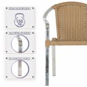 Ver imagem 5 de Cadeira de area em aluminio e fibra sintetica Toquio 3 unidades e 1 base de mesa, jardim