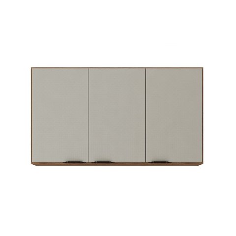 Armário Aéreo 3 Portas 120cm Firenze - Amêndola Touch/ Nude Prime Tx Demóbile