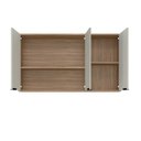Ver imagem 2 de Armário Aéreo 3 Portas 120cm Firenze - Amêndola Touch/ Nude Prime Tx Demóbile