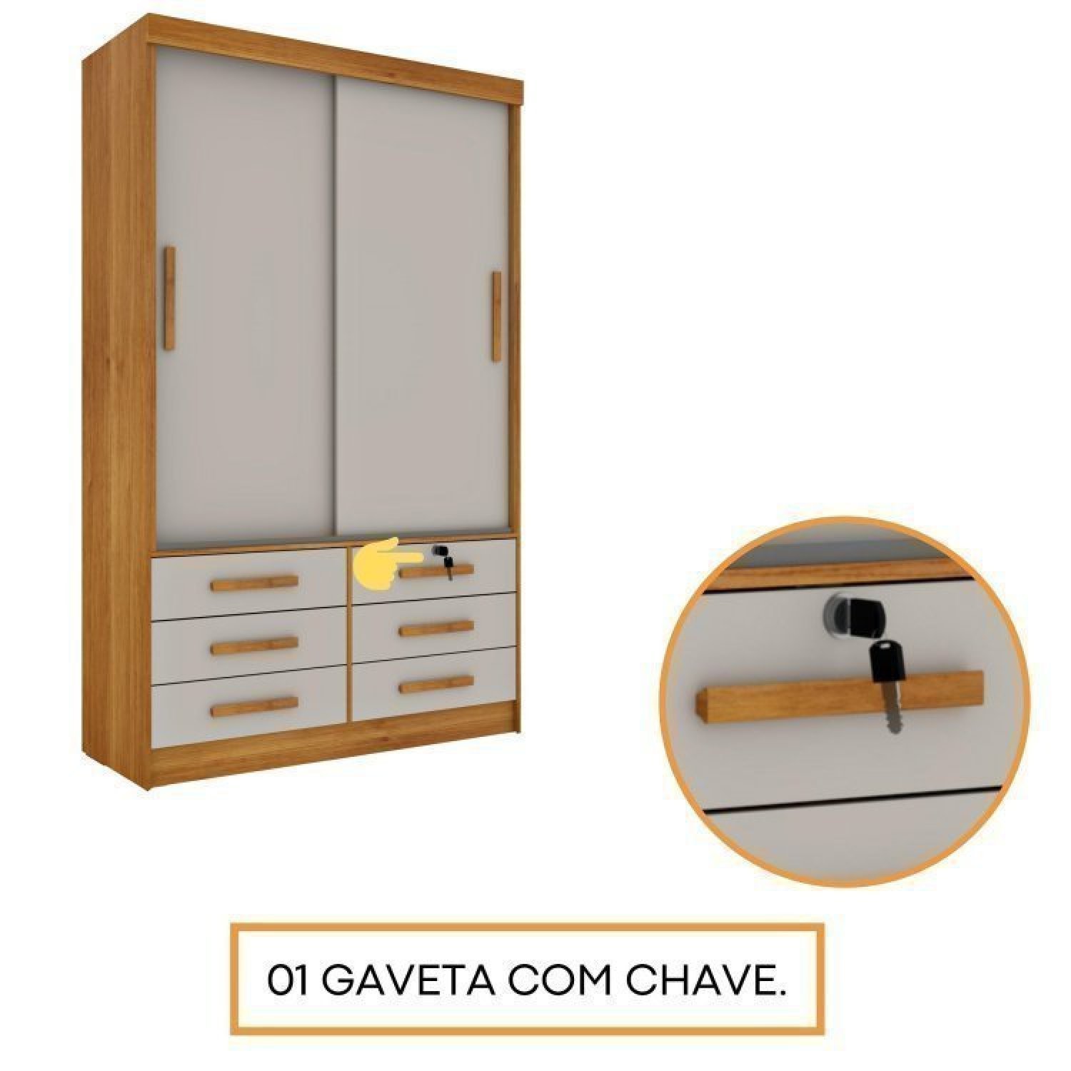 Quarto Solteiro Completo Roupeiro 2 Portas, Cama, Mesa de Cabeceira e Livreiro Chicago - 7
