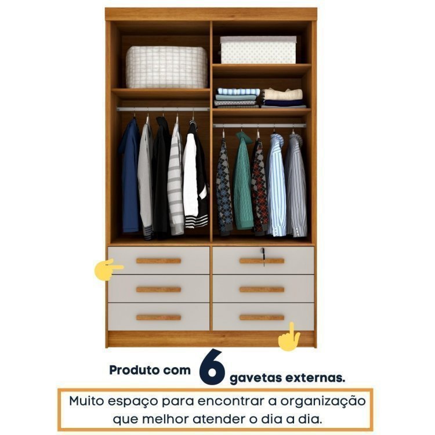 Quarto Solteiro Completo Roupeiro 2 Portas, Cama, Mesa de Cabeceira e Livreiro Chicago - 6