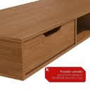 Ver imagem 5 de Escrivaninha Mesa para Escritório 1 Gaveta 6 Nichos 130CMX49,5CMX90CM Linha Liga Modulado