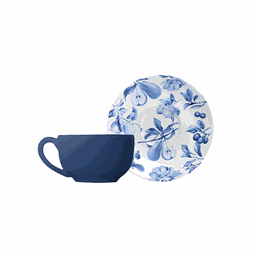 Conjunto com 6 Xícaras de Chá com Pires Coup Frutela 250ml - 1
