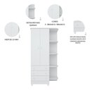Ver imagem 7 de Quarto Bebe Infantil Doce Sonho Berço Reto Rodizio e Guarda Roupas 2 Portas 3 Gavetas Qmovi