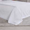 Ver imagem 3 de Kit Colcha Casal Satinatta Cetim Toque Pele de Pessego 220x240cm Branco