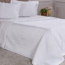 Ver imagem 4 de Kit Colcha Casal Satinatta Cetim Toque Pele de Pessego 220x240cm Branco