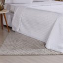 Ver imagem 2 de Kit Colcha Casal Satinatta Cetim Toque Pele de Pessego 220x240cm Branco