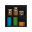 Ver imagem 3 de Armário Aéreo 58 cm com 1 Porta Etna Poliman