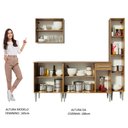 Ver imagem 5 de Cozinha Completa Madesa Emilly Sing com Armário, Balcão e Paneleiro Rustic Cor:Rustic