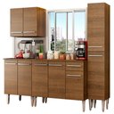 Ver imagem 2 de Cozinha Completa Madesa Emilly Sing com Armário, Balcão e Paneleiro Rustic Cor:Rustic