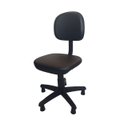 Ver imagem 3 de Cadeira Costura Bancada Secretária - Corino Sintético:preto