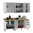 Ver imagem 3 de Cozinha Modulada em MDF 6 Peças com Tampo 200cm Grazi Tecnomobili