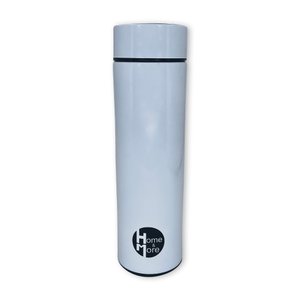 Garrafa Isotérmica em Aço Inox 500ml com Led - Branco