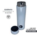 Ver imagem 2 de Garrafa Isotérmica em Aço Inox 500ml com LED - Branco