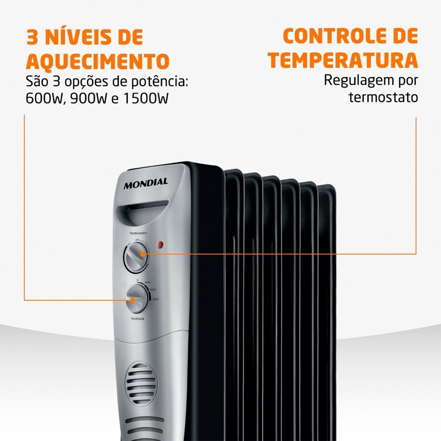 Aquecedor a Óleo 1500w 220v A-06 Mondial - 4