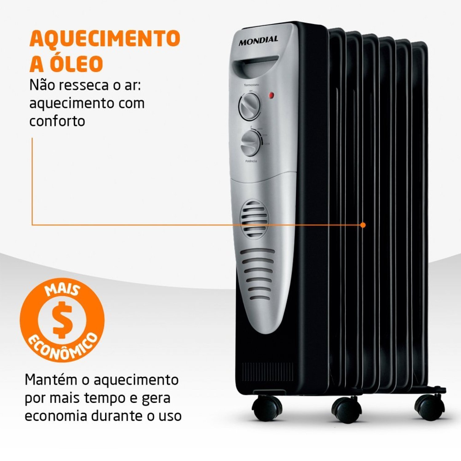 Aquecedor a Óleo 1500w 220v A-06 Mondial - 3