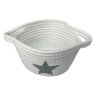 Cesta Decorativa Branca Estrela Casa Aberta Brasil - 1